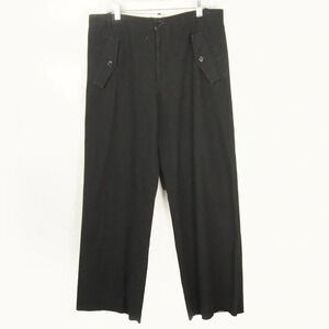 Ann Demeulemeester Black Wide Trouser Pants